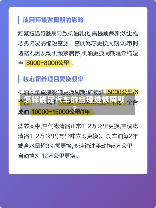 怎样确定汽车的合理维修周期？-第2张图片