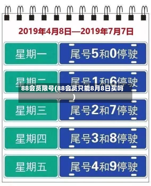 88会员限号(88会员只能8月8日买吗)