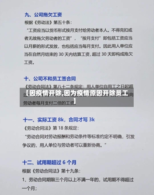 【因疫情开除,因为疫情原因开除员工】-第2张图片