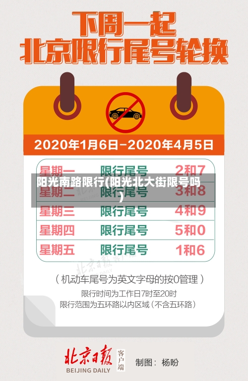 阳光南路限行(阳光北大街限号吗)-第2张图片