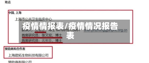 疫情情报表/疫情情况报告表