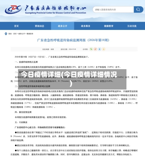 今日疫情详细(今日疫情详细情况)